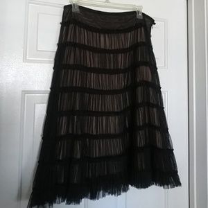 Black flare skirts